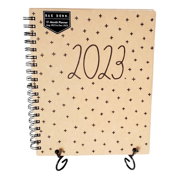 Rae Dunn Spiral Bound 17 Month Planner/Notebook NEW Farmhouse Style - Picture 1 of 8